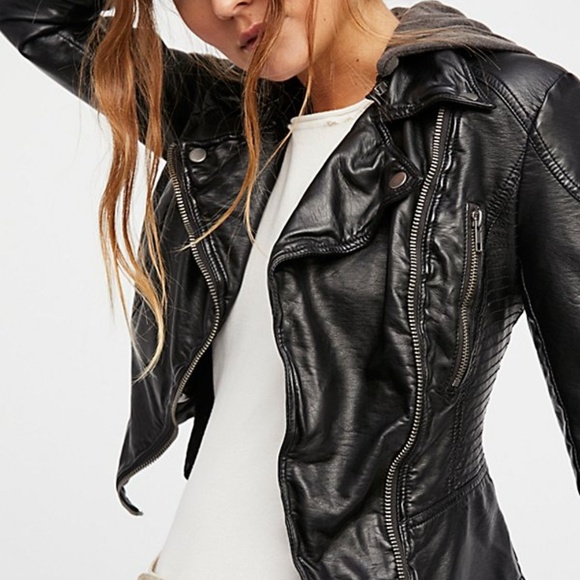 Free People Jackets & Blazers - Free People Vegan Leather Jacket